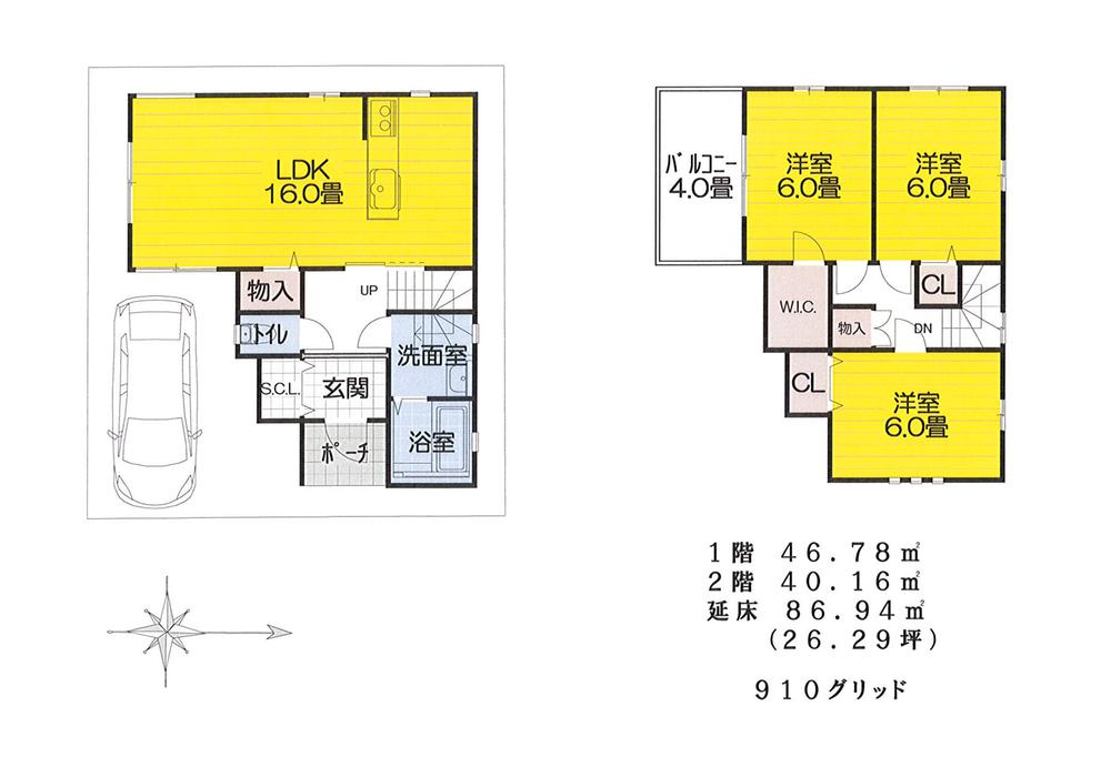 Floor plan. 24,800,000 yen, 3LDK, Land area 82.94 sq m , Building area 86.94 sq m plan view