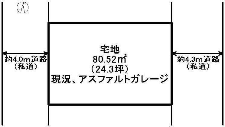 Compartment figure. Land price 17.3 million yen, Land area 80.52 sq m