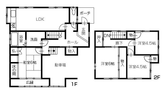 Floor plan. 7,980,000 yen, 4LDK, Land area 118.14 sq m , Building area 121.04 sq m