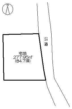 Compartment figure. Land price 6.7 million yen, Land area 277.95 sq m