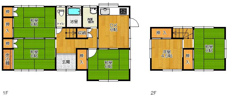 Floor plan. 12 million yen, 5DK, Land area 173.38 sq m , Building area 93.86 sq m