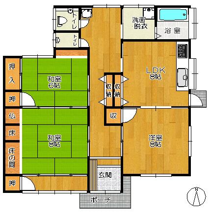 Floor plan. 14 million yen, 3LDK, Land area 833.89 sq m , Building area 97.47 sq m