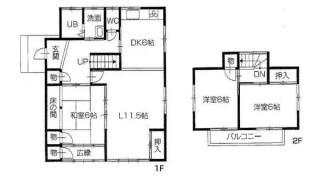 Floor plan. 14.8 million yen, 3LDK, Land area 276.16 sq m , Building area 98.36 sq m