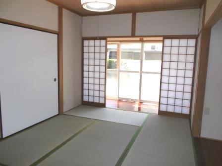 Non-living room. Hospitality tatami smell of
