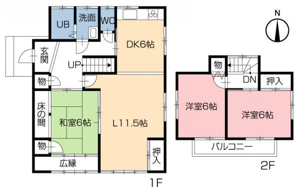 Floor plan. 14.8 million yen, 3LDK, Land area 276.16 sq m , Floor plan of optimal 3LDK in building area 98.36 sq m Parenting family