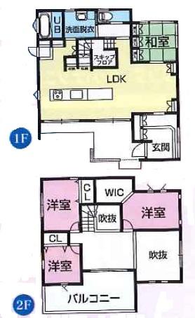 Floor plan. 33,500,000 yen, 4LDK + S (storeroom), Land area 198.21 sq m , Building area 133.99 sq m