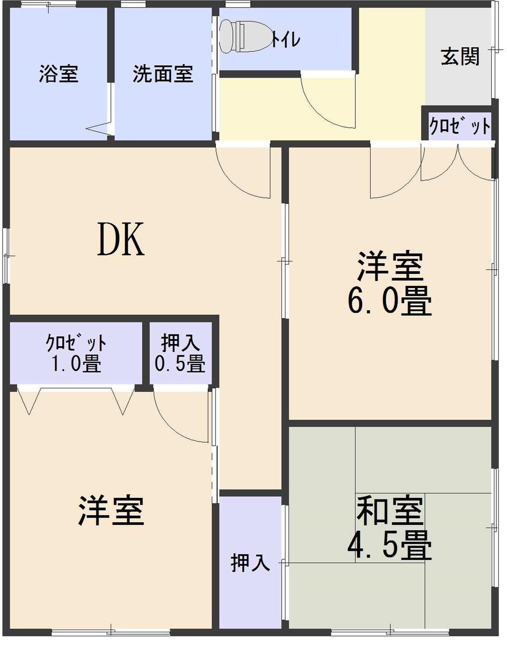 Floor plan. 9.8 million yen, 3DK, Land area 178.49 sq m , Building area 52.17 sq m