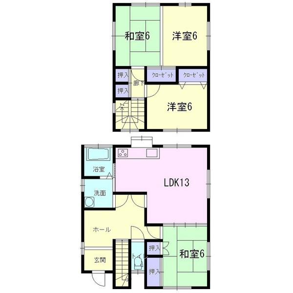 Floor plan. 12.6 million yen, 4LDK, Land area 189.11 sq m , Building area 98.37 sq m