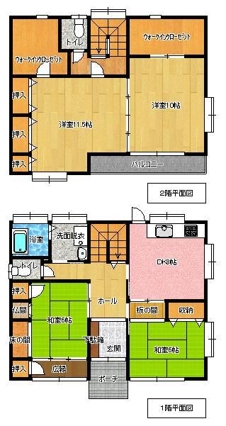 Floor plan. 6 million yen, 4DK, Land area 118.73 sq m , Building area 124.46 sq m