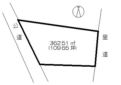 Compartment figure. Land price 1.5 million yen, Land area 362.51 sq m