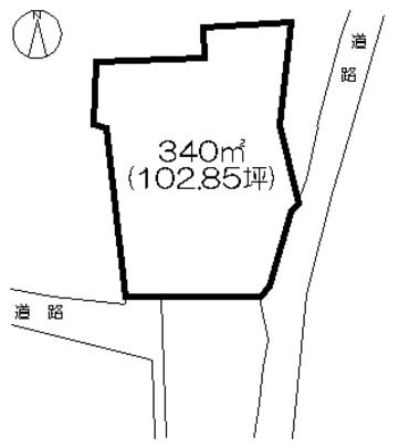 Compartment figure. Land price 4.62 million yen, Land area 340 sq m