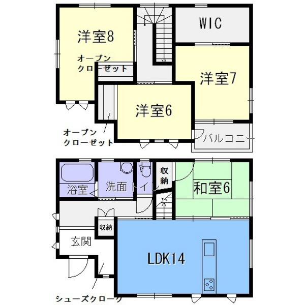 Floor plan. 17.8 million yen, 4LDK, Land area 304.15 sq m , Building area 105.16 sq m 4LDK + WIC