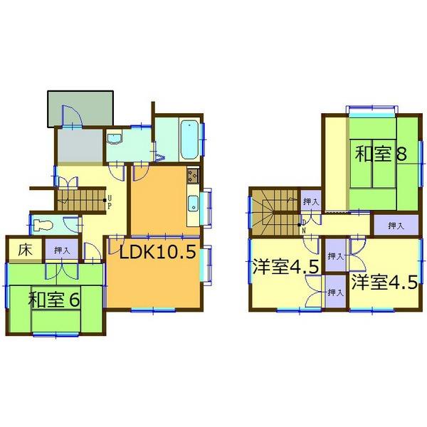 Floor plan. 11,980,000 yen, 4LDK, Land area 178.81 sq m , Building area 92.05 sq m 4LDK