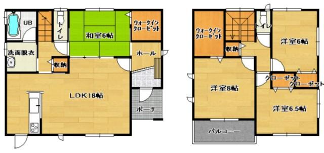 Floor plan. 20.8 million yen, 4LDK+S, Land area 175.4 sq m , Building area 110.95 sq m