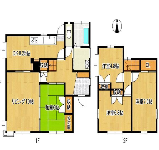 Floor plan. 13.8 million yen, 5DK, Land area 200.43 sq m , Building area 103.35 sq m