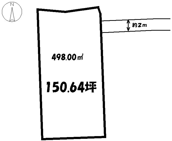 Compartment figure. Land price 2.5 million yen, Land area 498 sq m