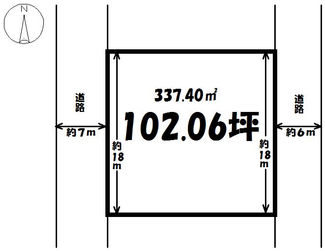 Compartment figure. Land price 8 million yen, Land area 337.4 sq m