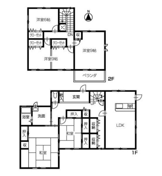 Floor plan. 21,800,000 yen, 5LDK, Land area 268.93 sq m , Building area 154.06 sq m