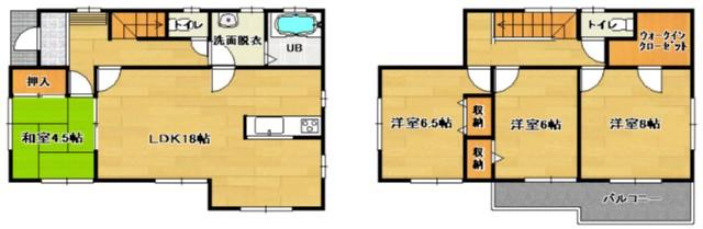 Floor plan. 15,980,000 yen, 4LDK+S, Land area 205.69 sq m , Building area 105.99 sq m