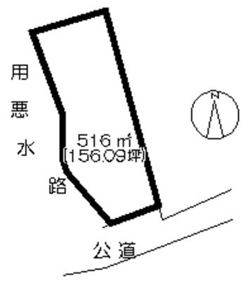 Compartment figure. Land price 4.68 million yen, Land area 516 sq m