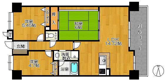 Floor plan. 3LDK, Price 12 million yen, Occupied area 78.53 sq m
