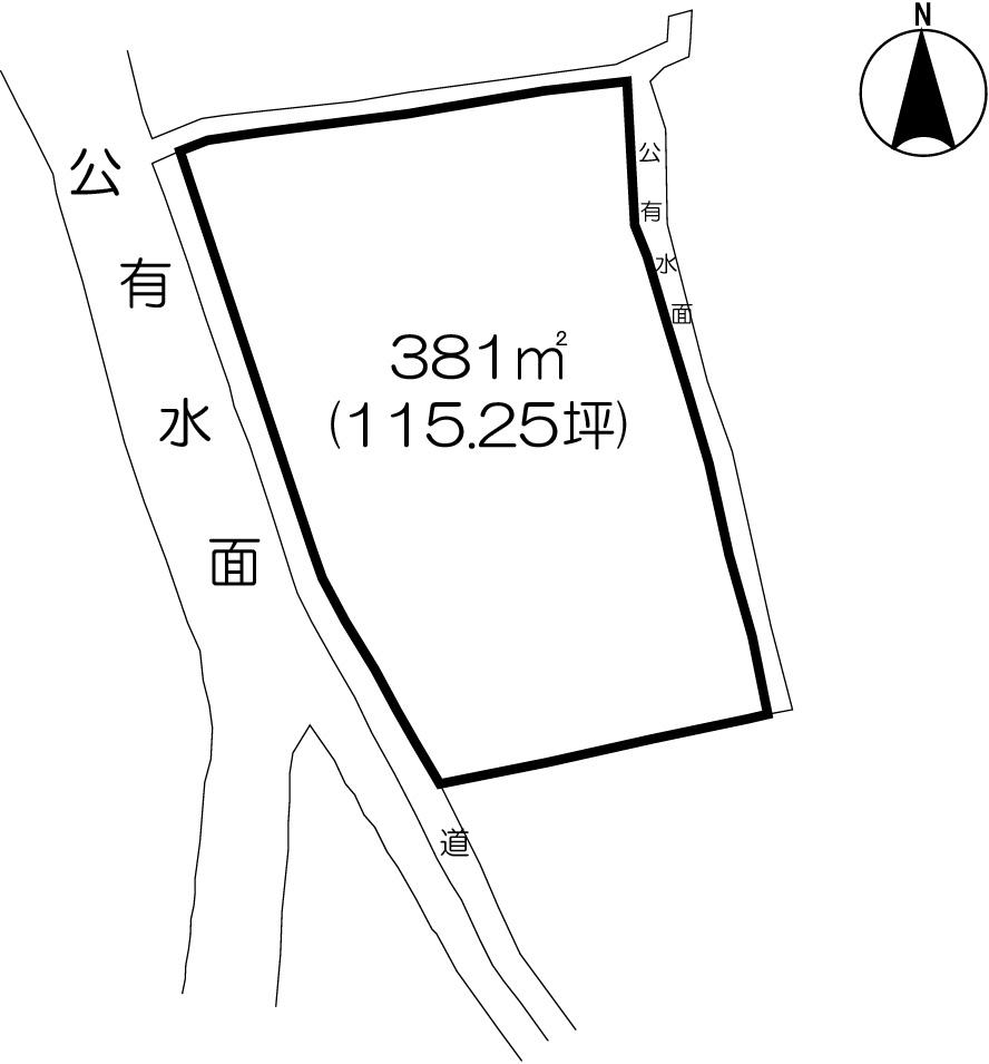 Compartment figure. Land price 2.5 million yen, Land area 381 sq m