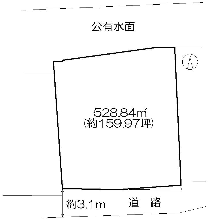 Compartment figure. Land price 4.7 million yen, Land area 528.84 sq m