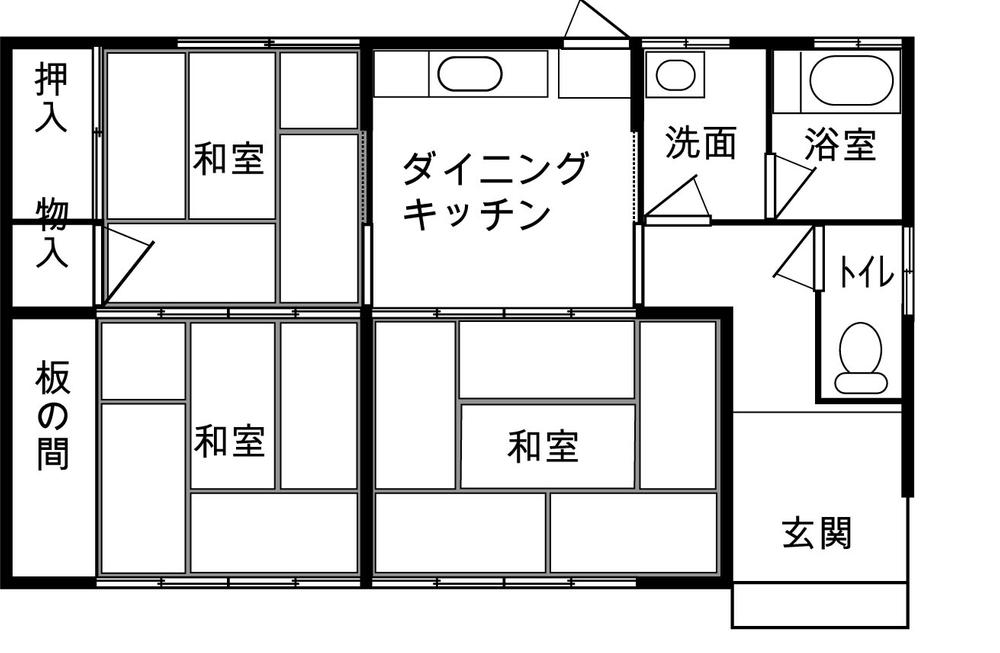Floor plan. 6.8 million yen, 3DK, Land area 129.88 sq m , Building area 51.24 sq m