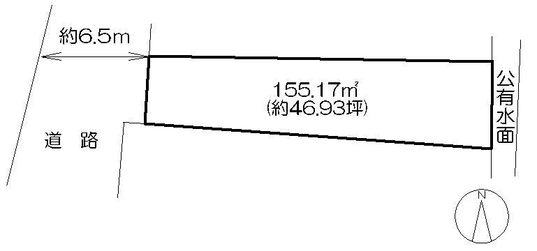 Compartment figure. Land price 3.5 million yen, Land area 155.17 sq m