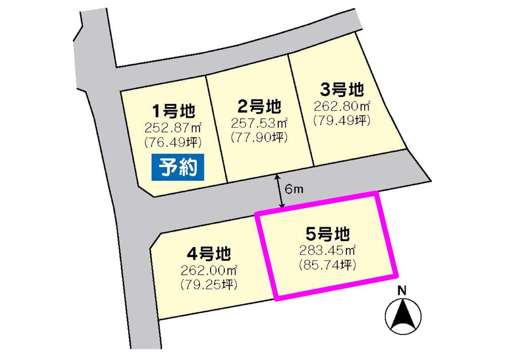 Compartment figure. Land price 8,798,000 yen, Land area 252.94 sq m