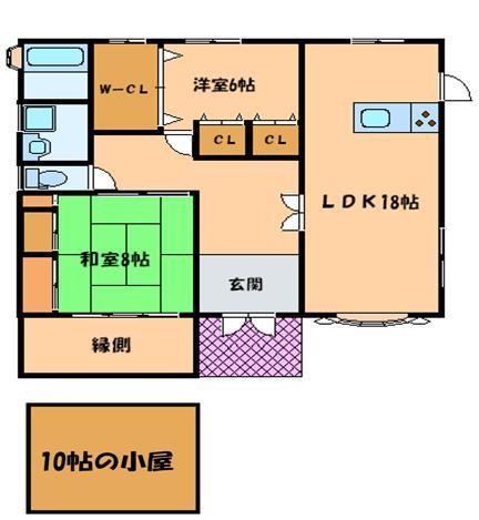 Floor plan. 18 million yen, 2LDK, Land area 318.7 sq m , Building area 111 sq m