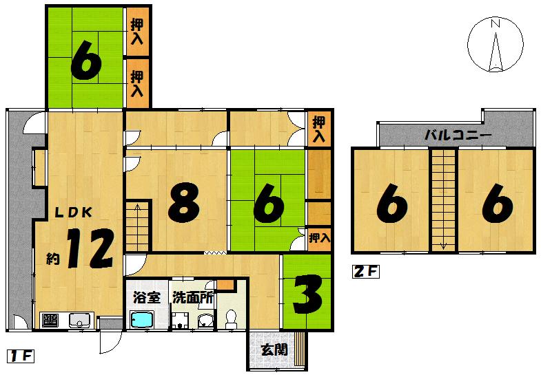 Floor plan. 8.7 million yen, 6LDK, Land area 328.38 sq m , Building area 123.38 sq m
