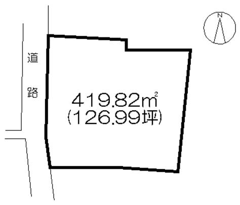 Compartment figure. Land price 5,079,000 yen, Land area 419.82 sq m