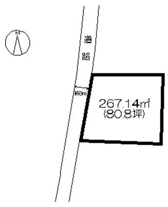Compartment figure. Land price 6.06 million yen, Land area 267.14 sq m