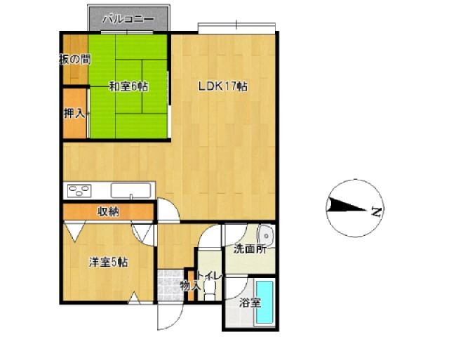 Floor plan. 2LDK, Price 10 million yen, Occupied area 59.75 sq m , Balcony area 10 sq m Floor