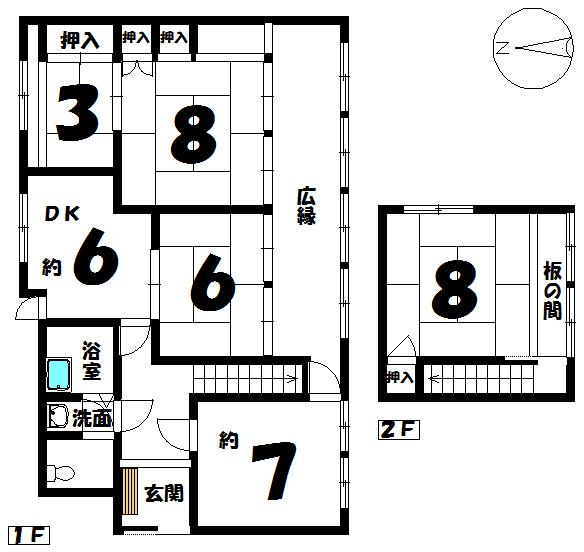 Floor plan. 16.5 million yen, 5DK, Land area 212.63 sq m , Building area 212.63 sq m