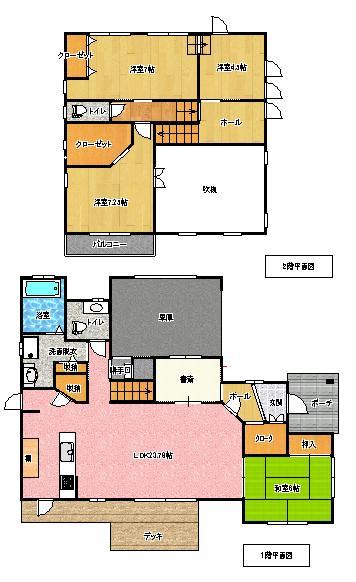 Floor plan. 39 million yen, 5LDK, Land area 267.46 sq m , Building area 140.35 sq m