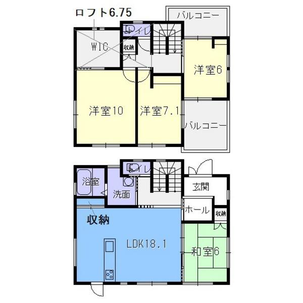 Floor plan. 28.5 million yen, 4LDK, Land area 250.34 sq m , There is also building area 117.59 sq m Japanese-style room