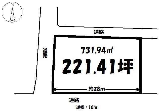 Compartment figure. Land price 32 million yen, Land area 731.94 sq m