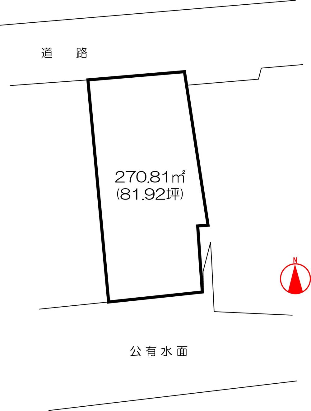Compartment figure. Land price 5.88 million yen, Land area 270.81 sq m