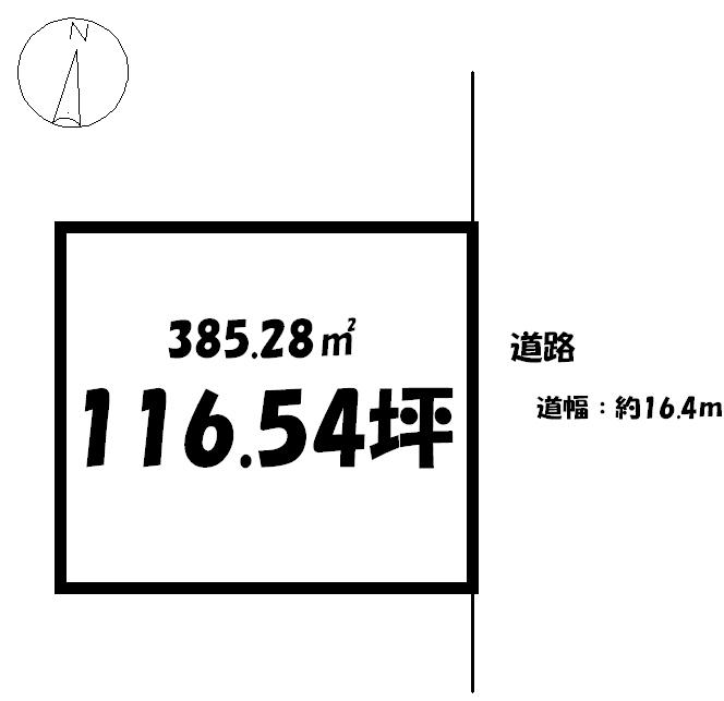Compartment figure. Land price 12,820,000 yen, Land area 385.28 sq m