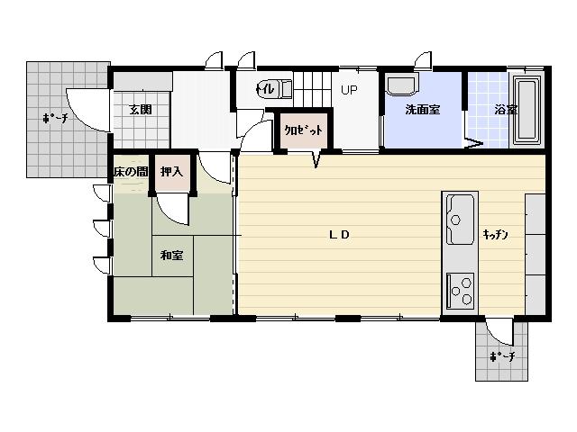Floor plan. 28.5 million yen, 4LDK, Land area 216.84 sq m , Building area 101.65 sq m 1F part