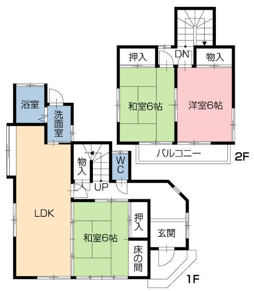 Floor plan. 15.9 million yen, 3LDK, Land area 134.8 sq m , Building area 85.32 sq m living and Japanese-style followed 3LDK
