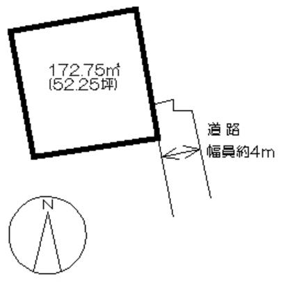 Compartment figure. Land price 4,702,000 yen, Land area 172.75 sq m