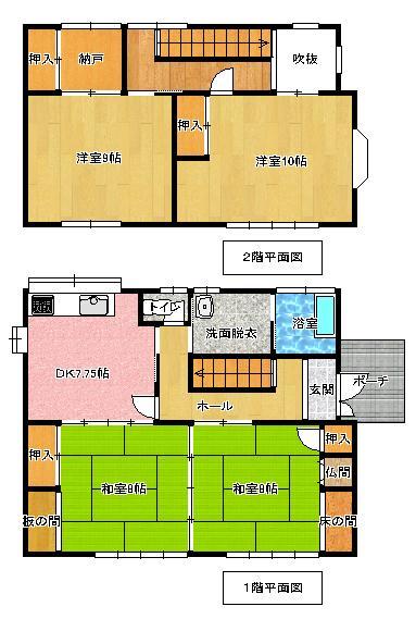 Floor plan. 17.8 million yen, 4DK, Land area 248.12 sq m , Building area 119.1 sq m