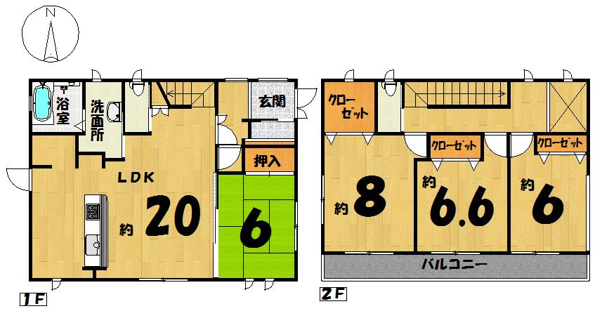 Floor plan. 26,900,000 yen, 4LDK, Land area 216.1 sq m , Building area 117.5 sq m
