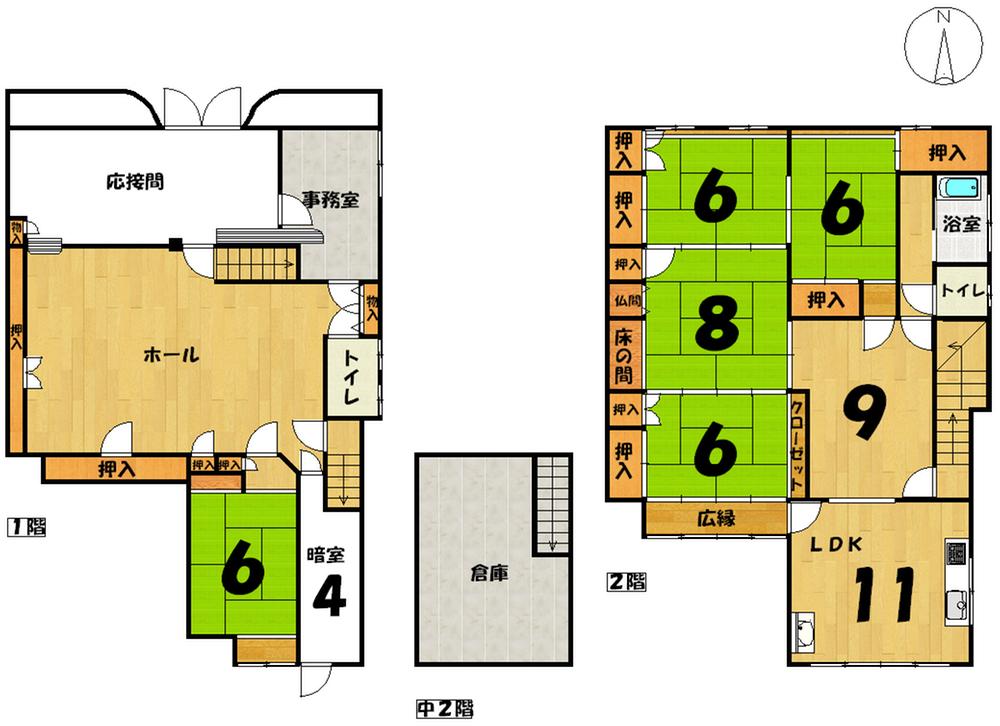 Floor plan. 12.5 million yen, 5LDK, Land area 155.81 sq m , Building area 234.62 sq m