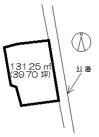 Compartment figure. Land price 800,000 yen, Land area 131.25 sq m