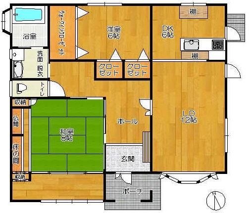 Floor plan. 18 million yen, 3DK, Land area 318.7 sq m , Building area 111 sq m