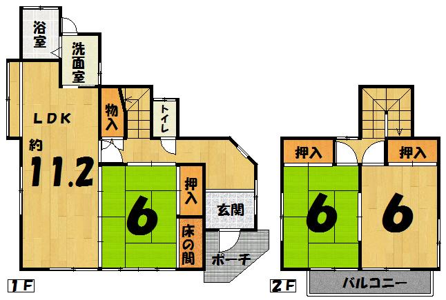 Floor plan. 15.9 million yen, 3LDK, Land area 134.8 sq m , Building area 85.32 sq m